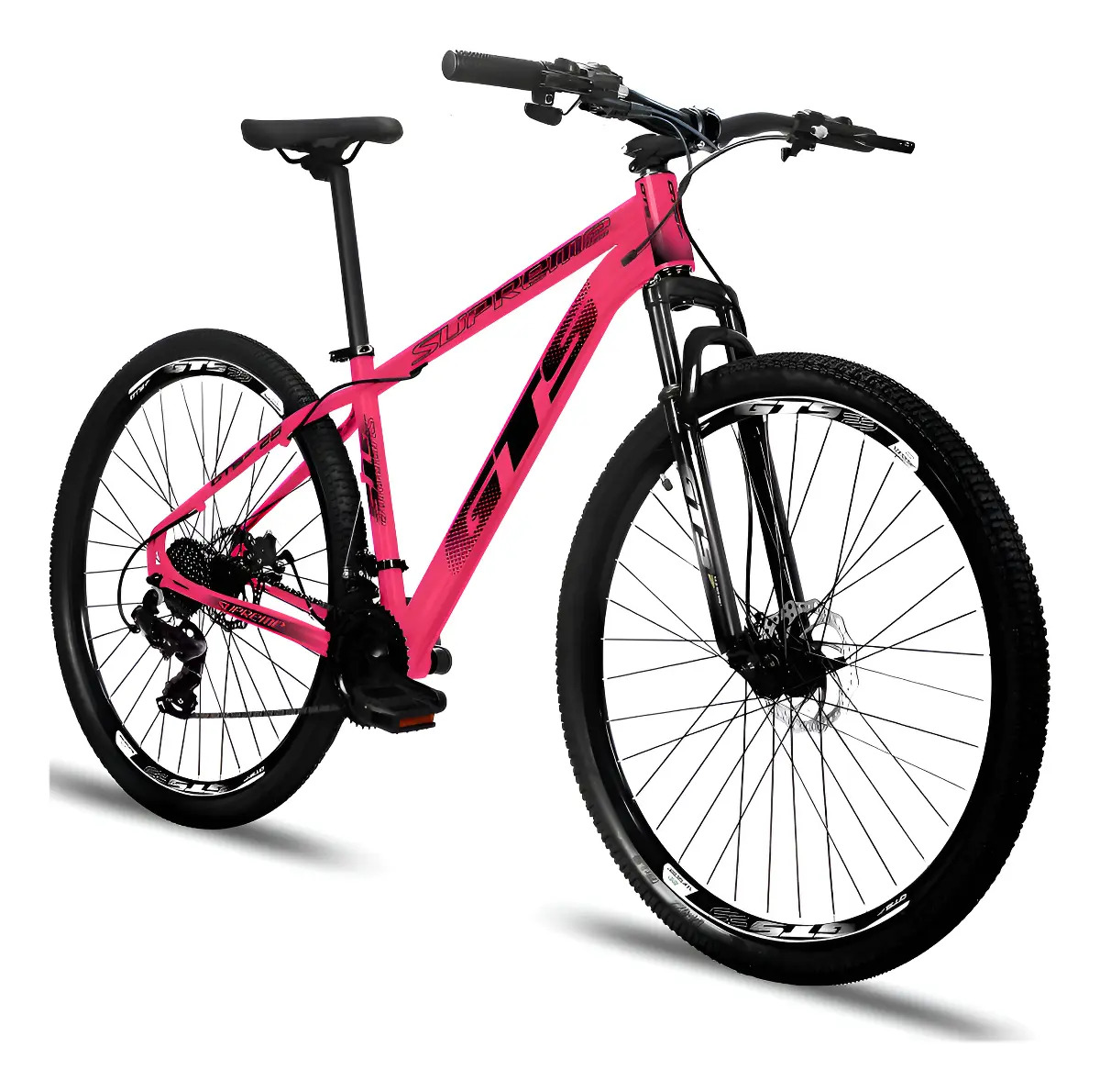 Imagem 1 de 1 de Bicicleta Aro 29 Gts Supreme Quadro Aluminio 24v Freio Disco Cor Rosa/Preto Tamanho do quadro 21 "