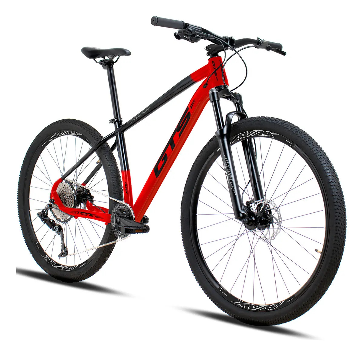 Imagem 1 de 1 de Bicicleta Aro 29 Gts Feel Avax 12v Freio A Disco Hidráulico Cor Preto vermelho Tamanho Do Quadro 21