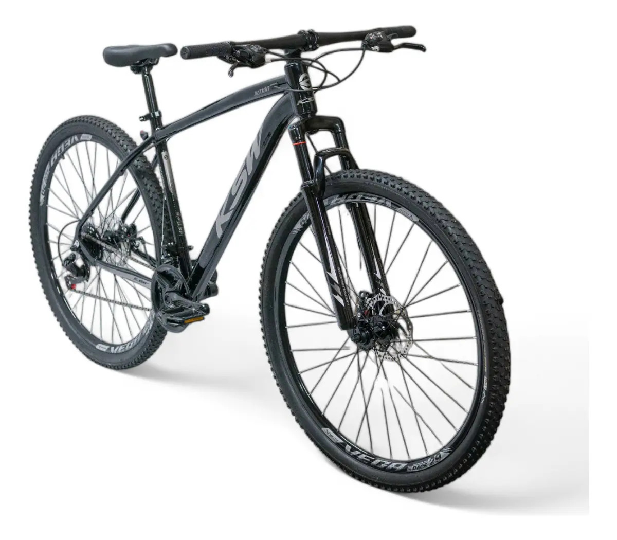 Imagem 1 de 5 de Bicicleta Aro 29 Ksw Xlt 2019 Alum Câmbios Shimano 24v Disco Cor Preto/prata Tamanho Do Quadro 19