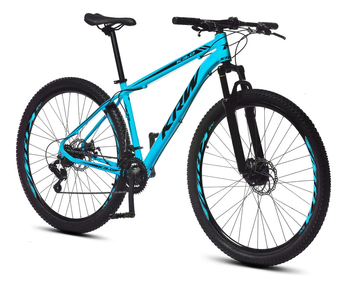 Imagem 1 de 4 de Bicicleta Aro 29 Krw Alumínio 24 Vel Freio A Disco X42 Cor: Azul/Preto Tamanho do Quadro: 21