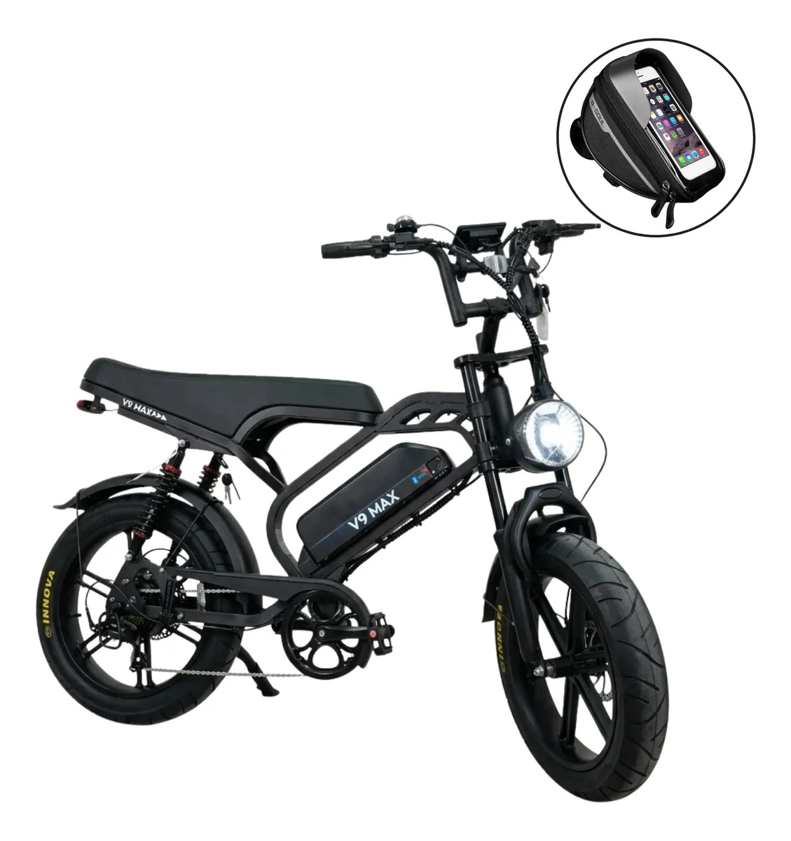 Imagem 1 de 6 de Bicicleta Bike Eletrica V9 Max 60km Autonomia Urbana 32km/h