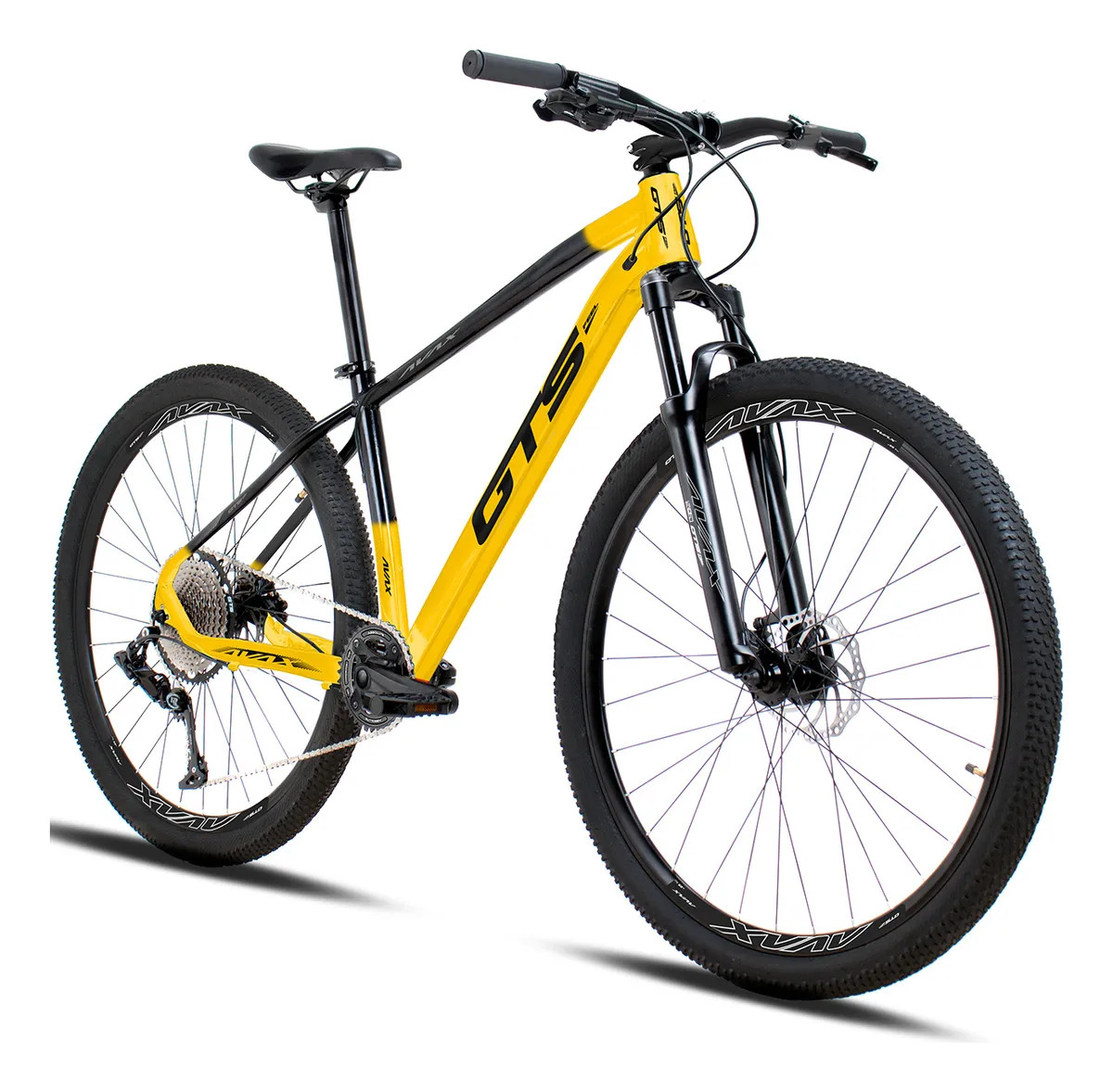 Imagem 1 de 1 de Bicicleta Aro 29 Gts Feel Avax 12v Freio A Disco Hidráulico Cor Preto/amarelo Tamanho Do Quadro 21