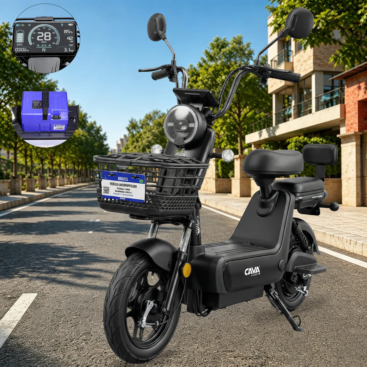 Imagem 1 de 1 de Bicicleta Elétrica Cavalletta C2 Lítio 48v 20ah 65km 750w