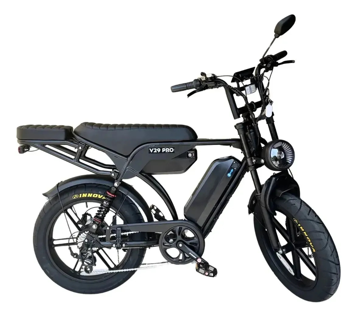 Imagem 1 de 6 de Bicicleta Elétrica 2 Baterias V29 Pro Bike 120km Autonomia