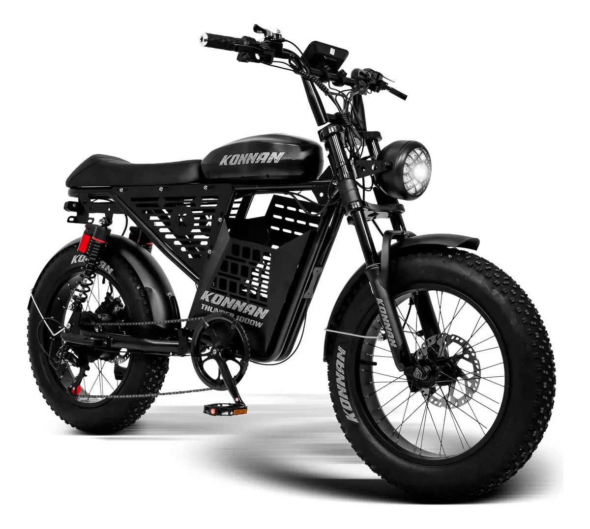 Imagem 1 de 5 de Bicicleta Elétrica 1000w Konnan Com Acelerador Thunder Cor Preto/cinza