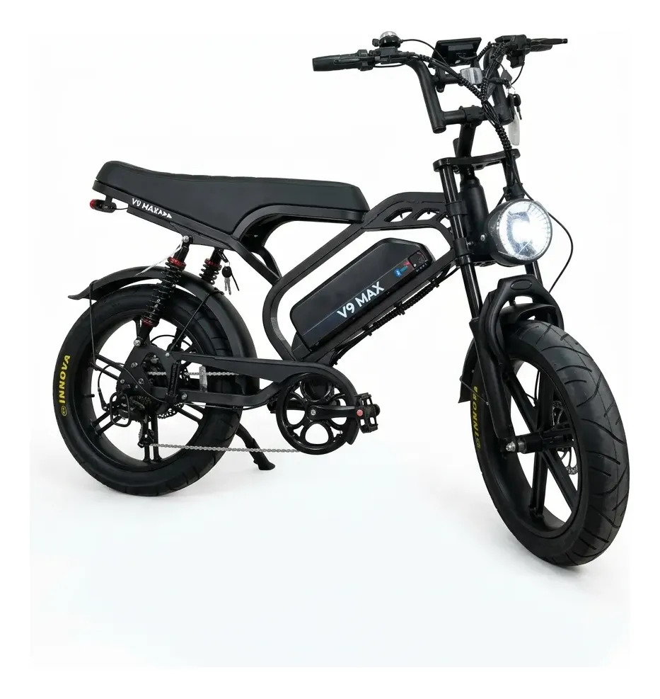 Imagem 1 de 10 de Bicicleta Elétrica V9 Max 1000w Freio Hidráulico Alarme Nfc