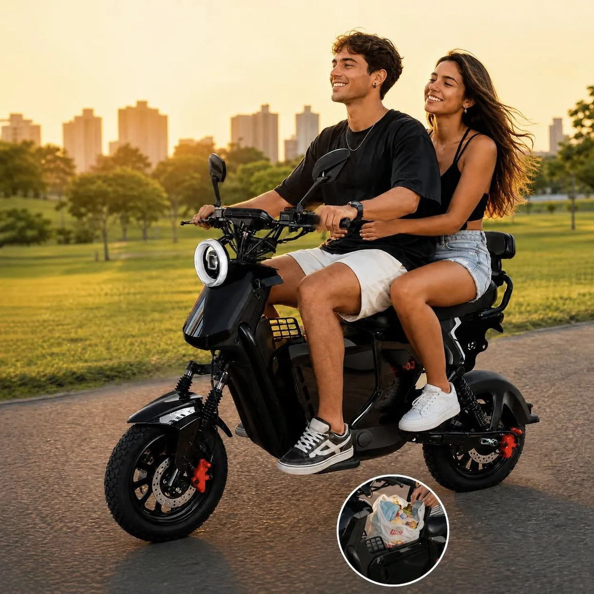 Imagem 1 de 10 de Bicicleta Elétrica 60v25ah Lítio 55km 1000w Bluetooth Ebike
