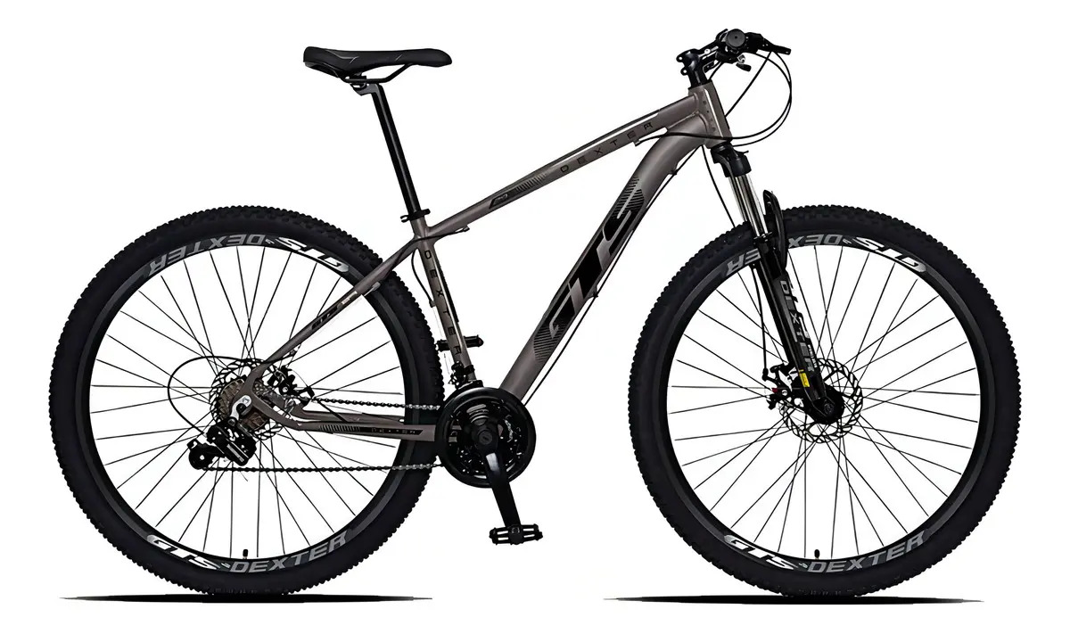 Imagem 1 de 4 de Bicicleta Aro 29 Gts Dexter 24 Marchas Freio A Disco Cor Grafite Com Preto Tamanho Do Quadro 21