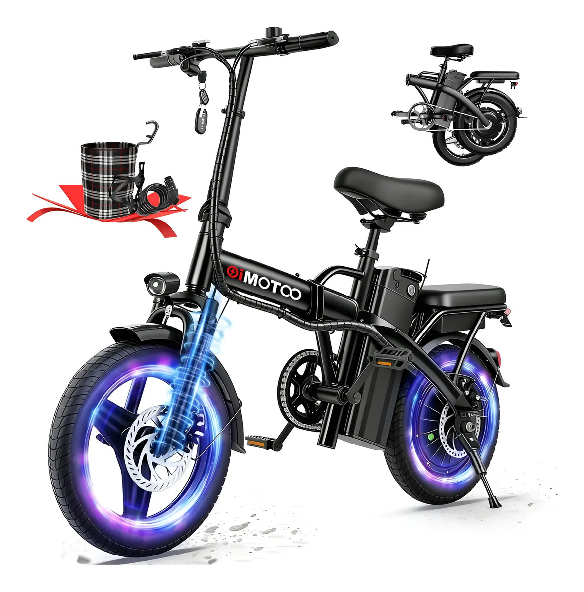 Imagem 1 de 10 de Oimotoo S6 Bicicleta Elétrica Dobrável 450w-35km-40km/h