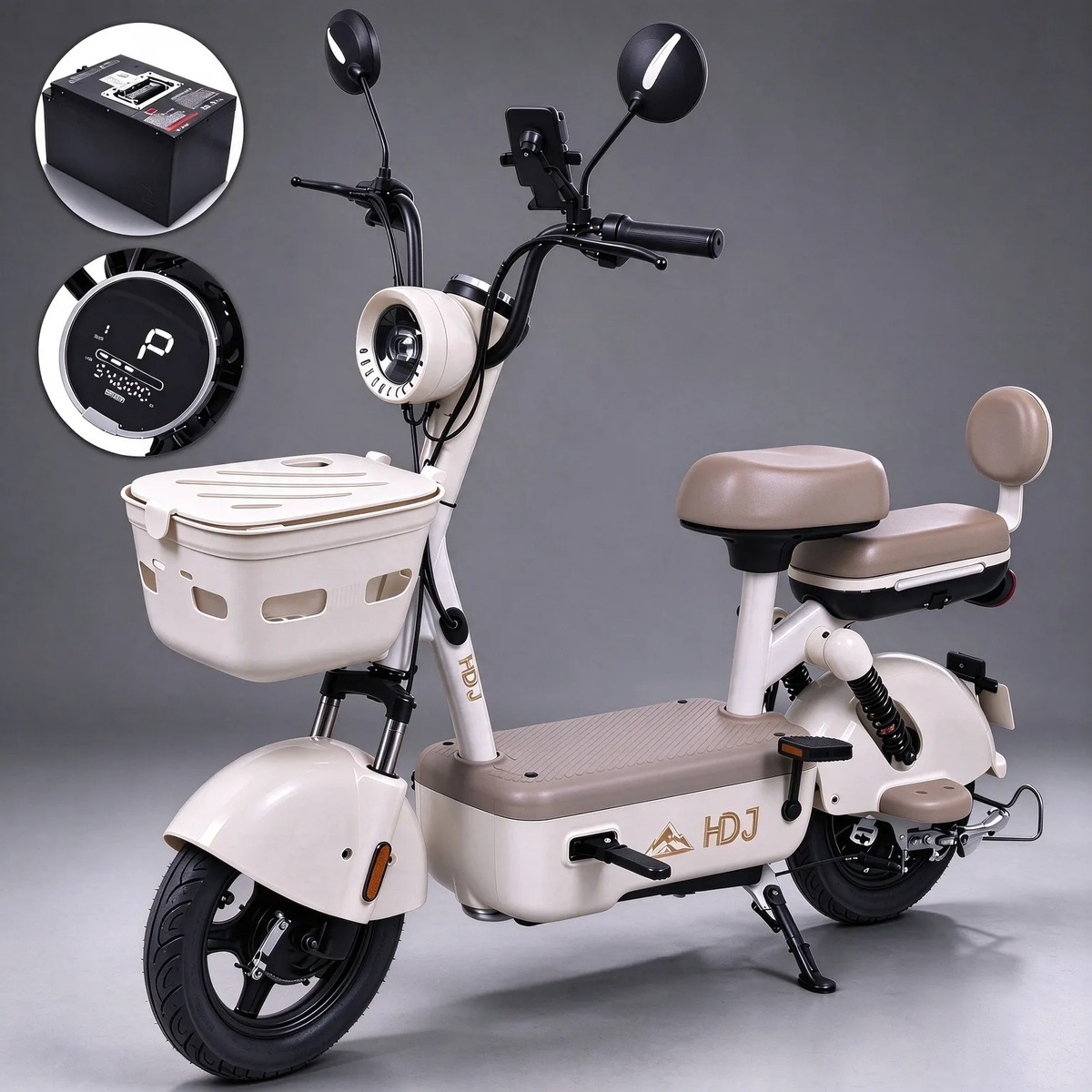 Imagem 1 de 10 de Bicicleta Elétrica Hdj 60v 24ah Bateria Lítio 60km 1000w