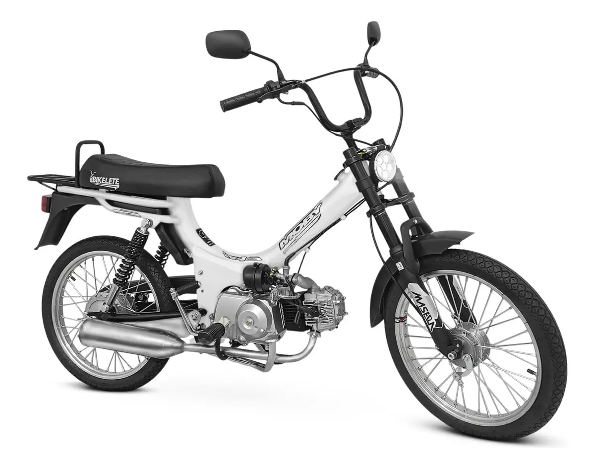Imagem 1 de 7 de Moby 4 Tempos Bikelete 4 Marchas Cor Branco