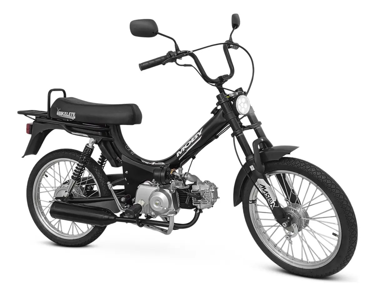 Imagem 1 de 5 de Bikelete Moby 4 Tempos 4 Marchas Cor Preto