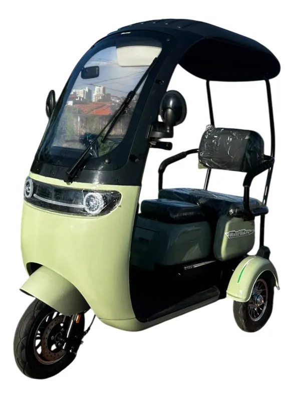 Imagem 1 de 10 de Triciclo Elétrico Aureon 1000w 60v C/ Cobertura Verde