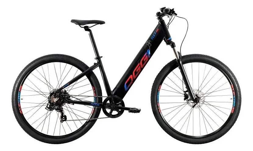 Imagem 1 de 1 de Bicicleta Eletrica Aro 29 Oggi Flex 200 Pto/az/verm Tam16